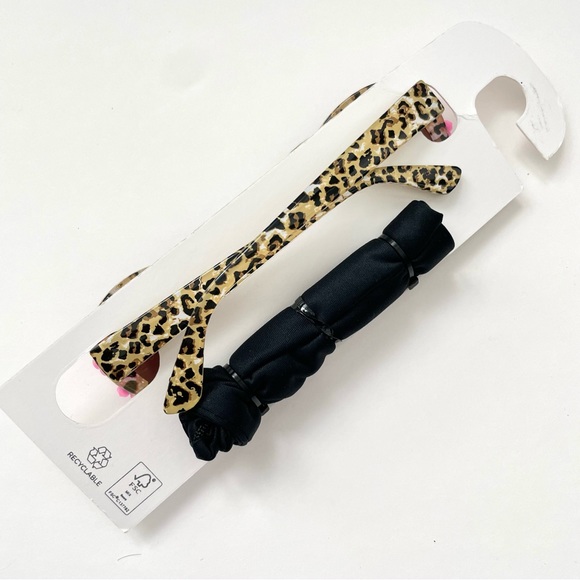 Retro Girls Heart Shape Sunglasses with Leopard Pattern and Roses - Picture 6 of 12